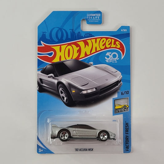 Hot Wheels - '90 Acura NSX (Metalflake Grey) [Factory Fresh Mini Collection (2018) - 6/10]