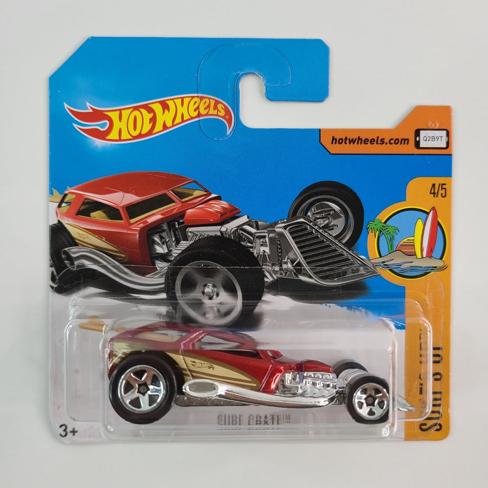 Hot Wheels - Surf Crate (Dark Red) [Surf's Up Mini Collection (2017) - 4/5] [Short Card]