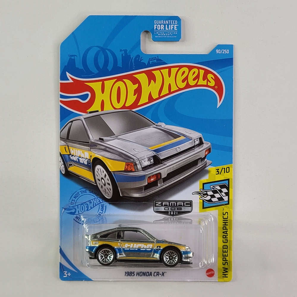 Hot Wheels - 1985 Honda CR-X (ZAMAC) [Walmart Exclusive Zamac Edition]