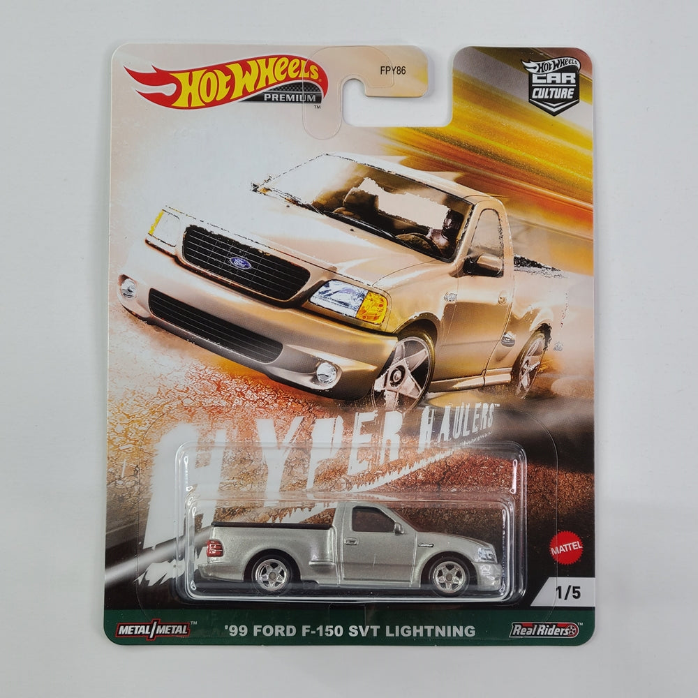 Hot Wheels Premium - '99 Ford F-150 SVT Lightning (Metalflake Silver)