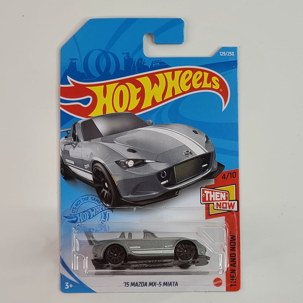 Hot Wheels - '15 Mazda MX-5 Miata (Anodized Metalflake Gray) [Then and Now Mini Collection (2021) - 4/10]