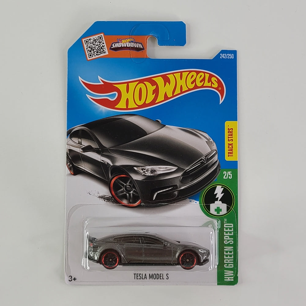 Hot Wheels - Tesla Model S (Metalflake Dark Grey)