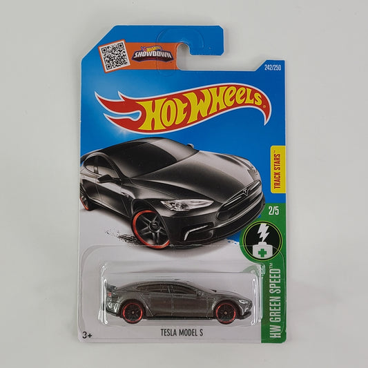 Hot Wheels - Tesla Model S (Metalflake Dark Grey)