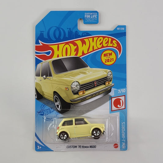 Hot Wheels - Custom '70 Honda N600 (Cream Yellow)