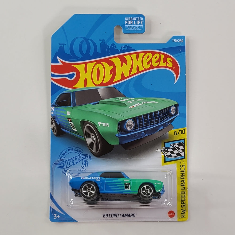 Hot Wheels - '69 COPO Camaro (Light Blue) [HW Speed Graphics Mini Collection (2021) - 6/10]