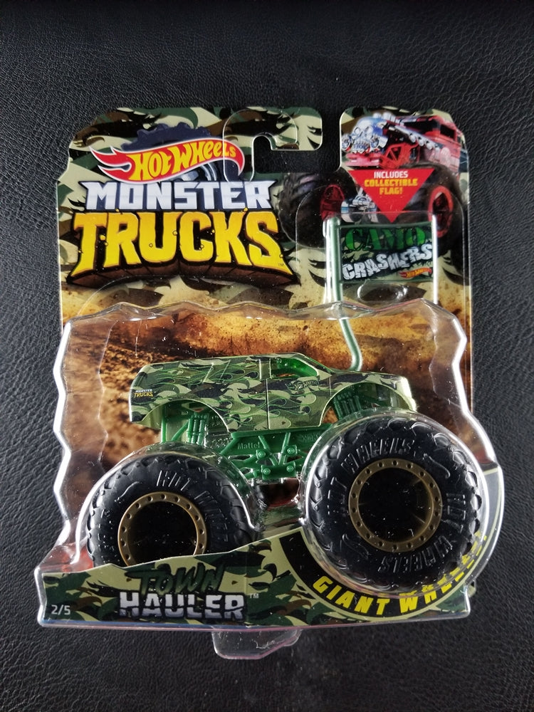 Hot Wheels Monster Trucks - Town Hauler (Green) [2/5 - Camo Crashers]