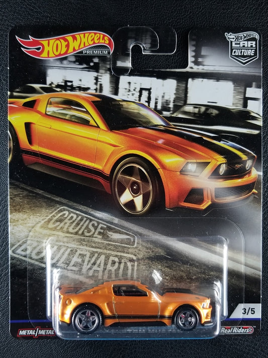 Hot Wheels Premium - 2014 Custom Mustang (Orange) [3/5 - Car Culture: Cruise Boulevard]