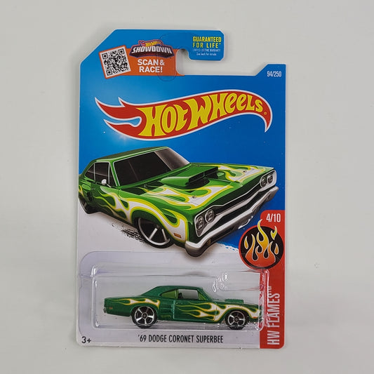 Hot Wheels - '69 Dodge Coronet Superbee (Metalflake Green)