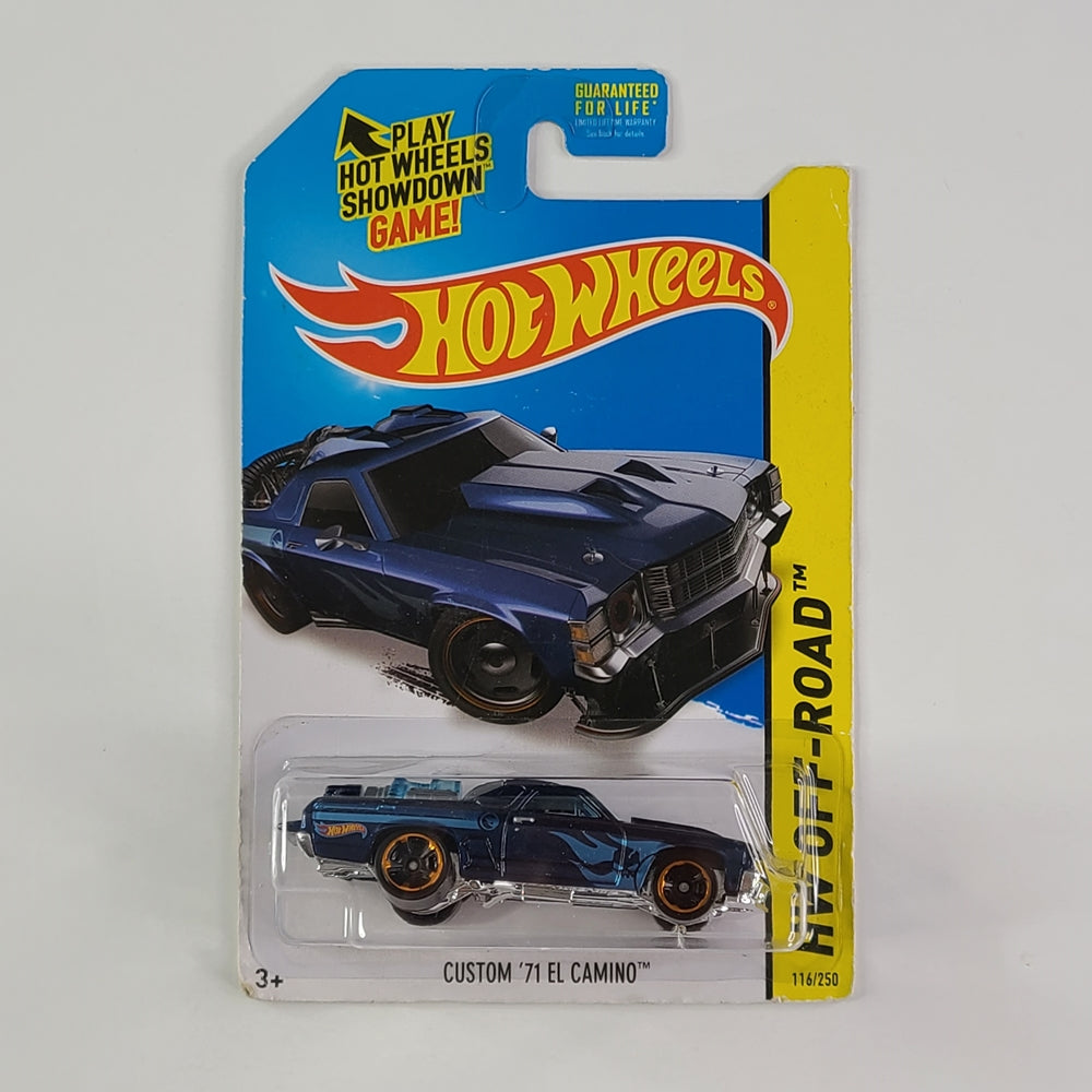 Hot Wheels - Custom '71 El Camino (Metalflake Dark Blue) [Treasure Hunt]