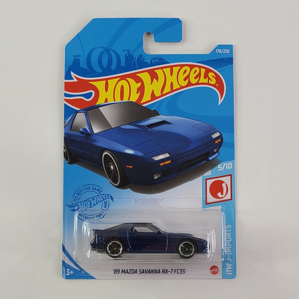 Hot Wheels - '89 Mazda Savanna RX-7 FC35 (Metalflake Navy Blue)