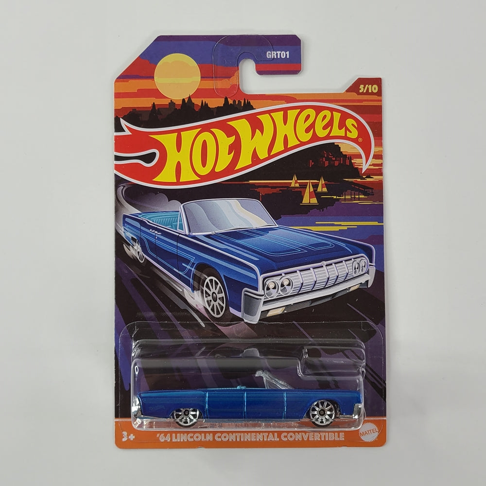 Hot Wheels - '64 Lincoln Continential Convertible (Metalflake Blue) [Convertibles Series (2021) - 5/10] [Walmart Exclusive]