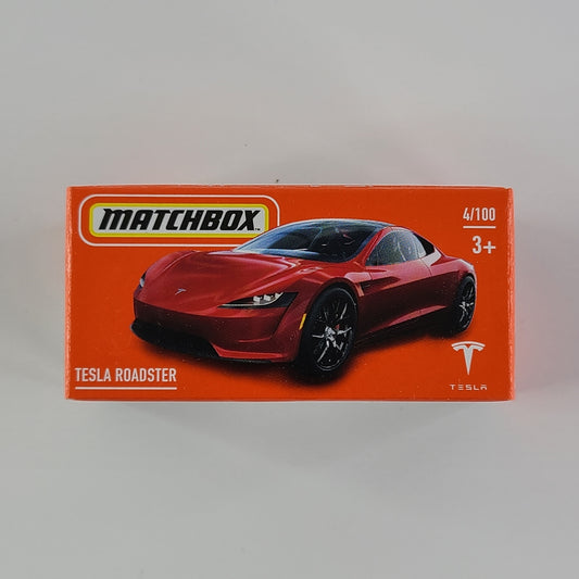 Matchbox - Tesla Roadster (Matte Metalflake Dark Red) [Short Card]