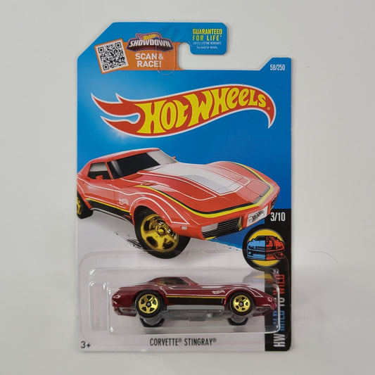 Hot Wheels - Corvette Stingray (Metallic Dark Red) [HW Mild to Wild Series (2016) - 3/10]