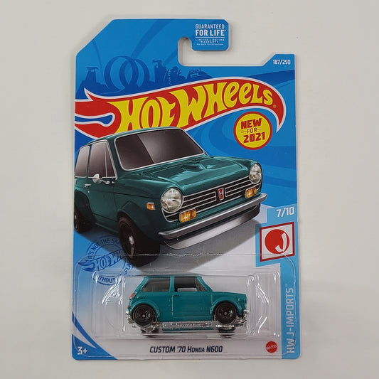 Hot Wheels - Custom '70 Honda N600 (Teal) [HW J-Imports Mini Collection (2021) - 7/10] [New for 2021]