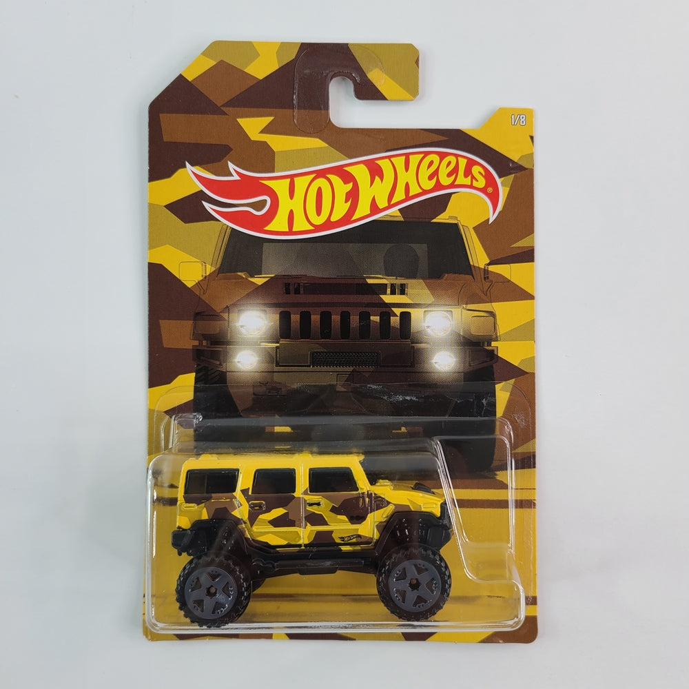 Hot Wheels - Hummer H2 (Yellow) [Camouflage Trucks Series (2017) - 1/8] [Walmart Exclusive]