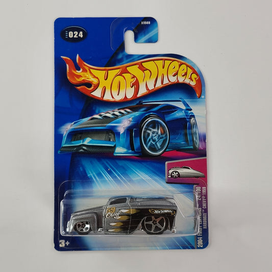 Hot Wheels - Hardnoze Chevy 1959 (Metalflake Dark Grey) [2004 First Editions - 24/100]