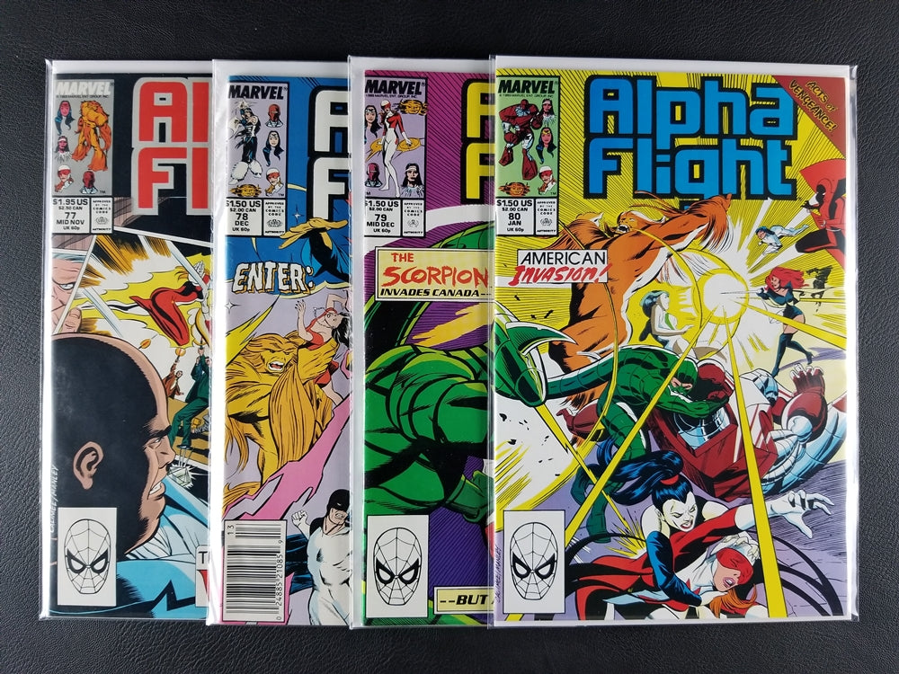 Alpha Flight [1st Series] #77-80 Set (Marvel, 1989-90)