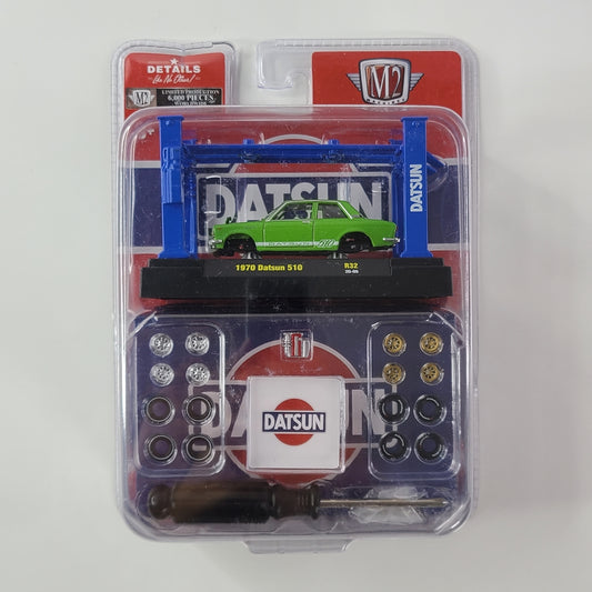 M2- 1970 Datsun 510 (Green) [Model Kit] [Limited Edition - 6,000 Pieces Worldwide]