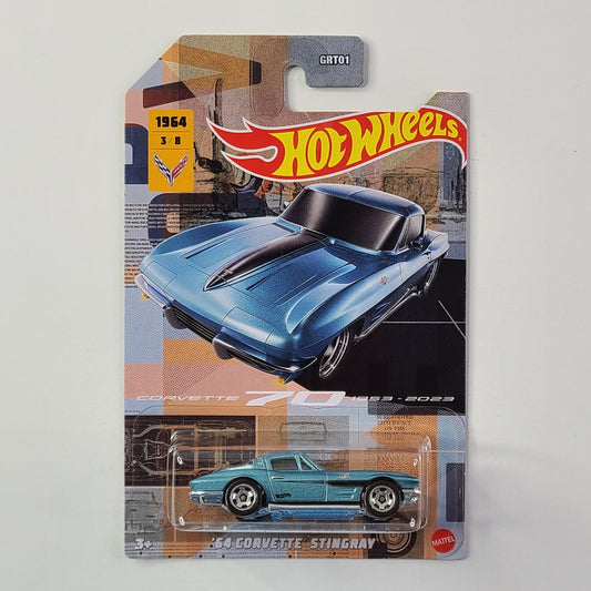 Hot Wheels - '64 Corvette Stingray (Metalflake Light Blue)