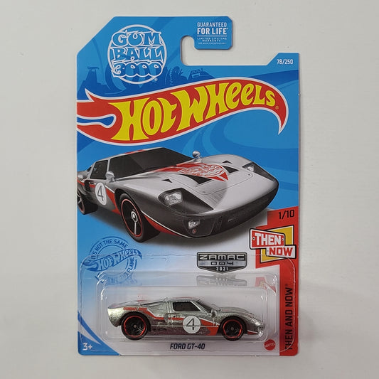 Hot Wheels - Ford GT-40 (ZAMAC) [Wal-Mart Exclusive]