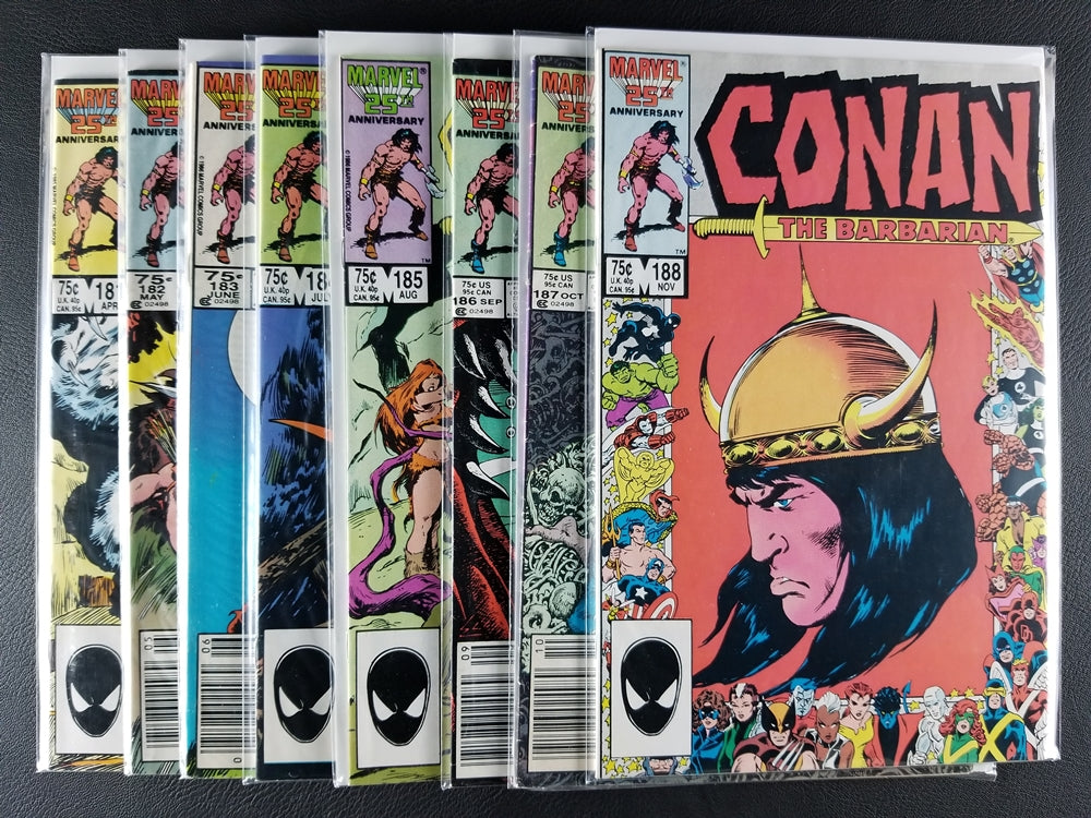 Conan the Barbarian #181-188 Set (Marvel, 1986)