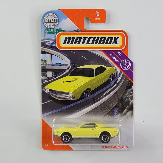 Matchbox - 1970 Plymouth Cuda (Light Yellow)