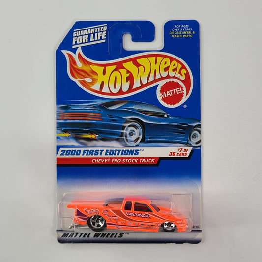 Hot Wheels - Chevy Pro Stock Truck (Neon Orange) [2000 First Editions - 7/36]