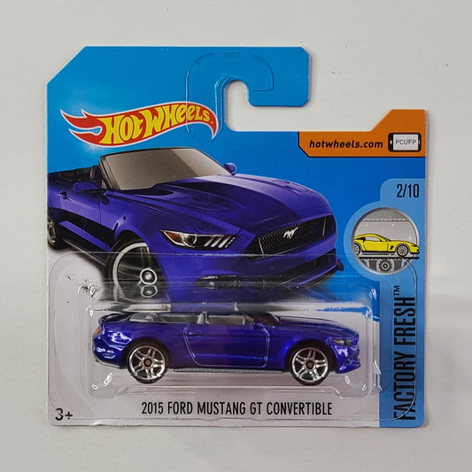 Hot Wheels - 2015 Ford Mustang GT Convertible (Anodised Dark Blue) [Short Card]