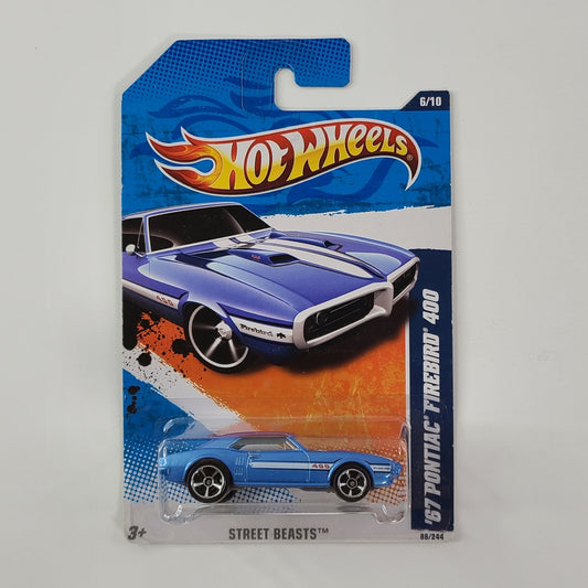 Hot Wheels - '67 Pontiac Firebird 400 (Blue) [Street Beasts Series (2011) - 6/10]