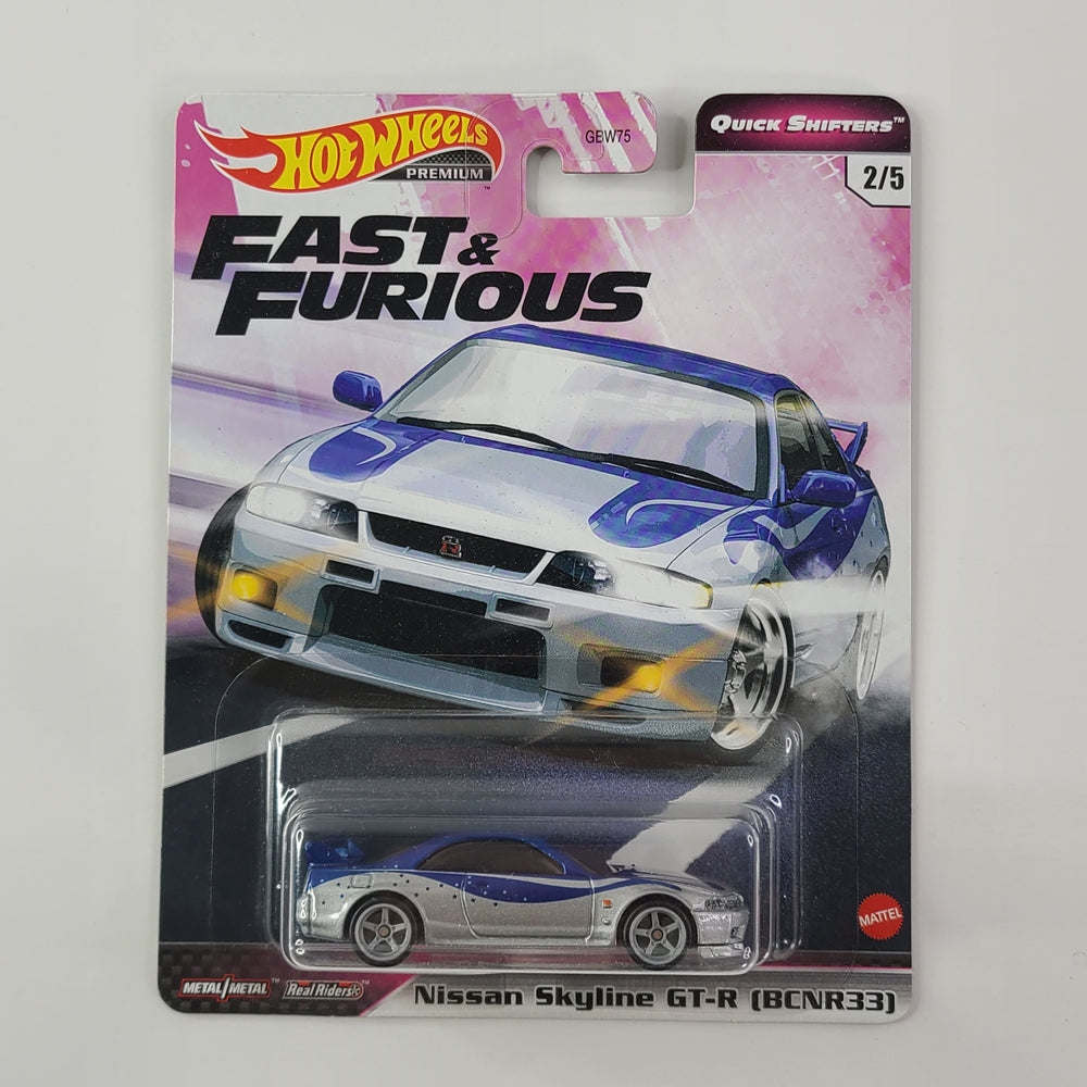 Hot Wheels Premium - Nissan Skyline GT-R (BCNR33) (Blue/Silver)