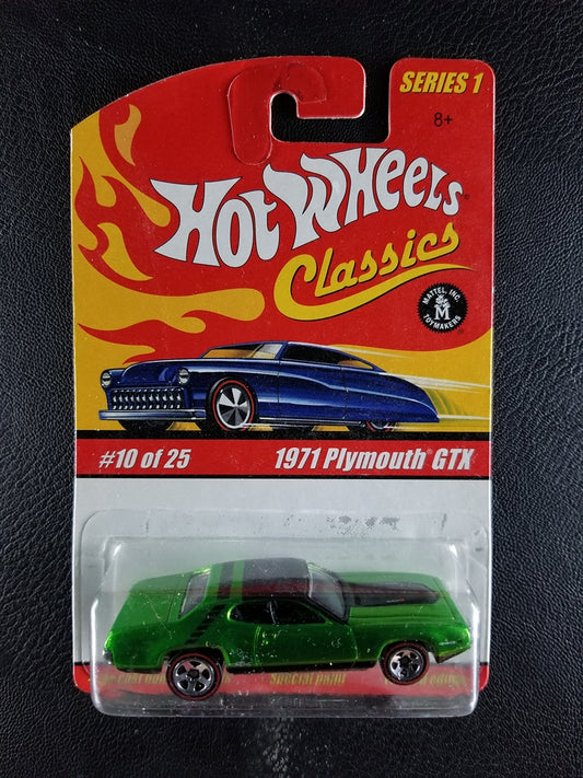 Hot Wheels Classics - 1971 Plymouth GTX (Spectraflame Green) [10/25 - Series 1]