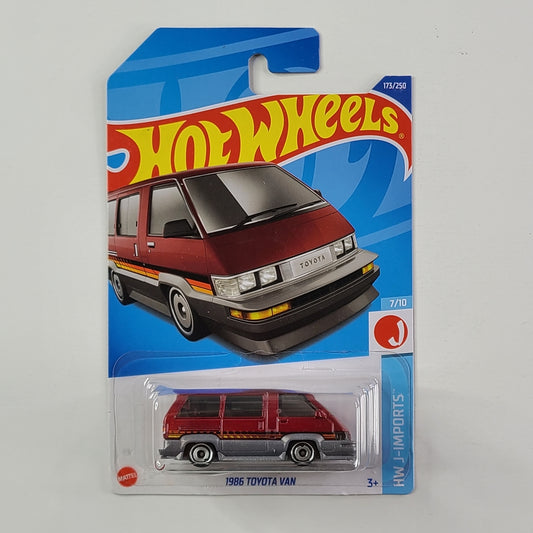 Hot Wheels - 1986 Toyota Van (Metalflake Dark Red) [Card Variant]