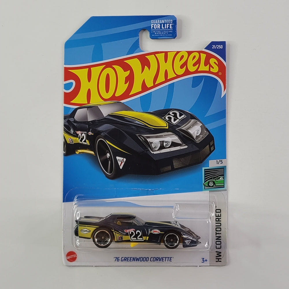 Hot Wheels - '76 Grenwood Corvette (Dark Blue)