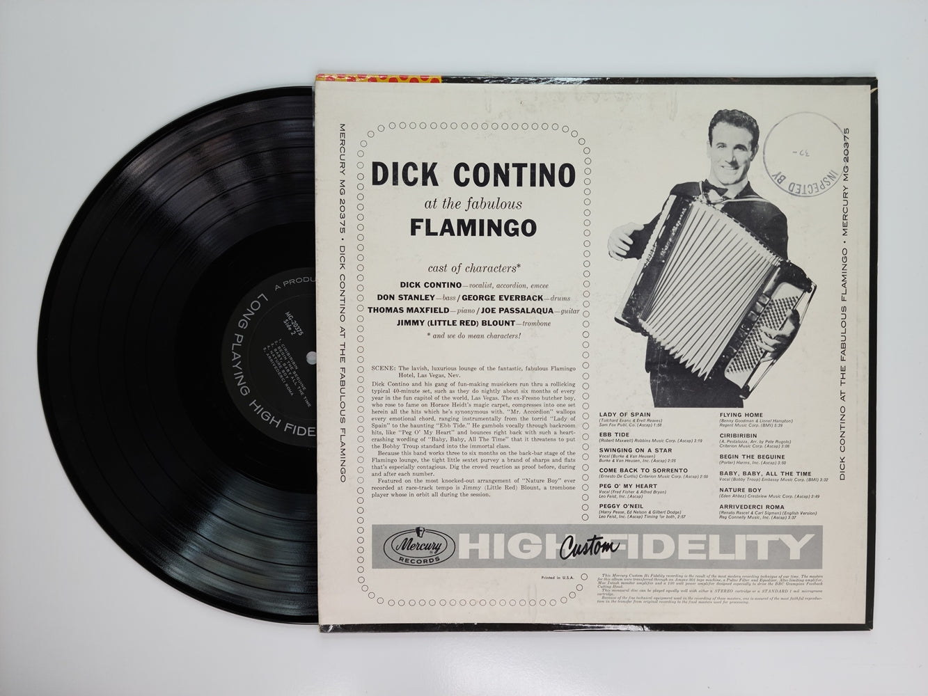 Dick Contino - Dick Contino at the Fabulous Flamingo (LP)