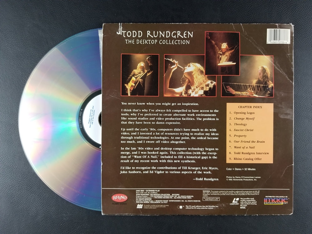 Todd Rundgren: The Ever Popular Tortured Artist Effect/Videosyncracy (1993, Laserdisc)