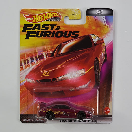 Hot Wheels Premium Real Riders - Nissan 240SX (S14) (Maroon)