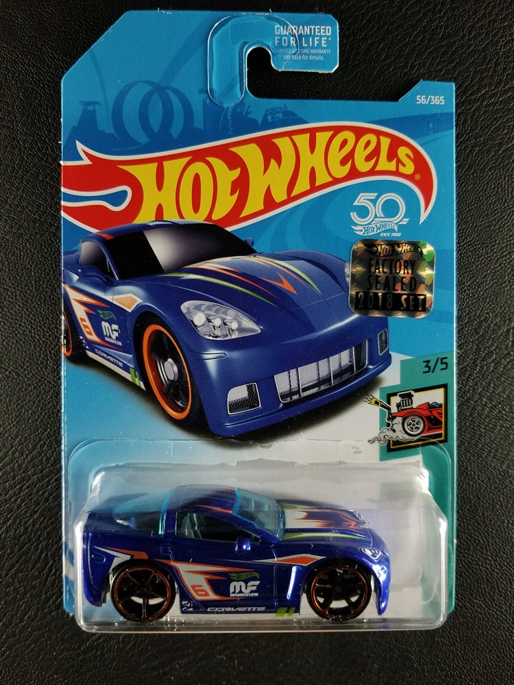 Hot Wheels - C6 Corvette (Blue) [Factory Sealed 2018 Set]