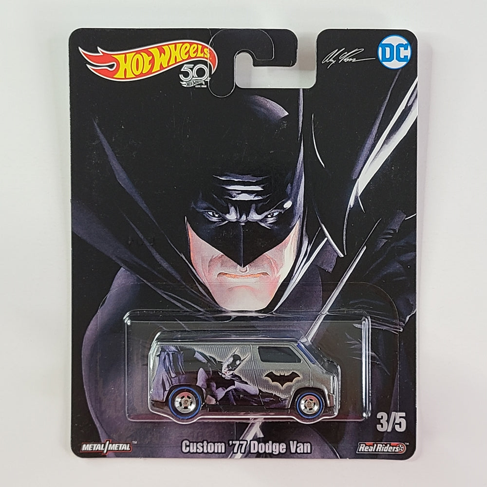 Hot Wheels Premium Real Riders - Custom '77 Dodge Van (Metalflake Gray)