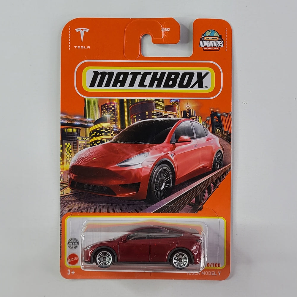 Matchbox - Tesla Model Y (Metalflake Red)