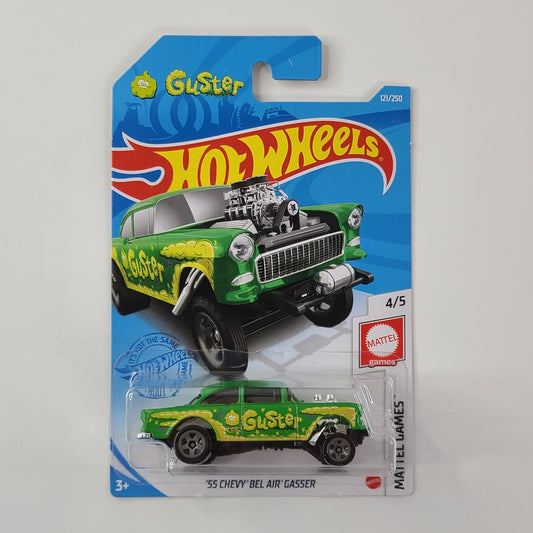 Hot Wheels - '55 Chevy Bel Air Gasser (Green) [Mattel Games Mini Collection (2021) - 4/5]