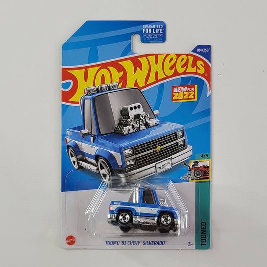 Hot Wheels - Toon'd '83 Chevy Silverado (Metalflake Light Blue)