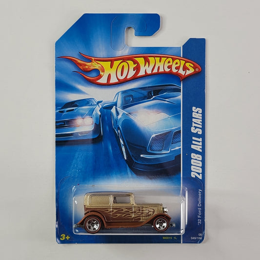 Hot Wheels - '32 Ford Delivery (Metalflake Pale Gold w/ Brown Plastic Fenders)