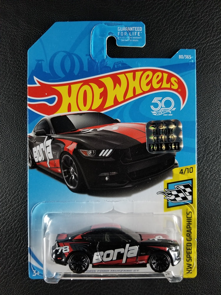 Hot Wheels - 2015 Ford Mustang GT (Black) [Factory Sealed 2018 Set]