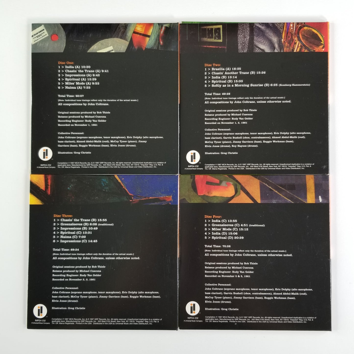 Coltrane - The Complete 1961 Village Vanguard Recordings (1997, 4x CD Box Set) IMPD4-232