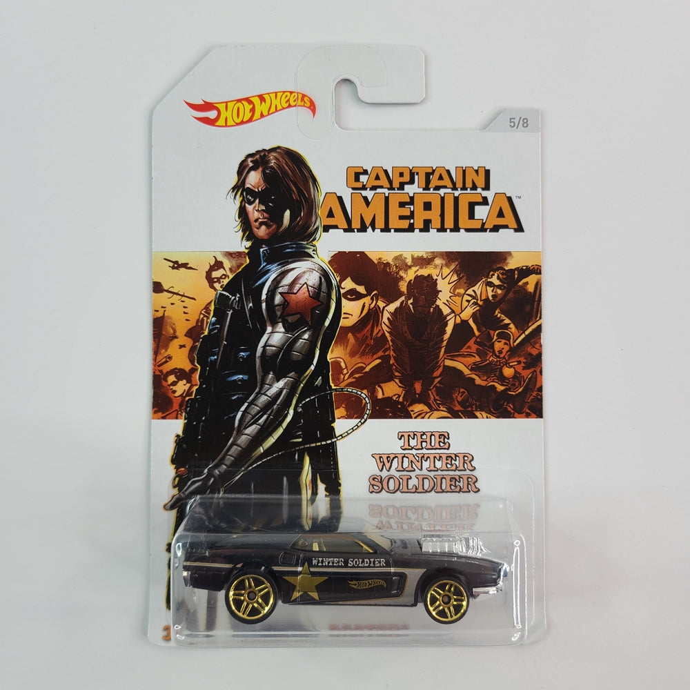 Hot Wheels - Rivited (Metalflake Black) [Captain America 75th Anniversary Series (2016) - 5/8] [Walmart Exclusive]