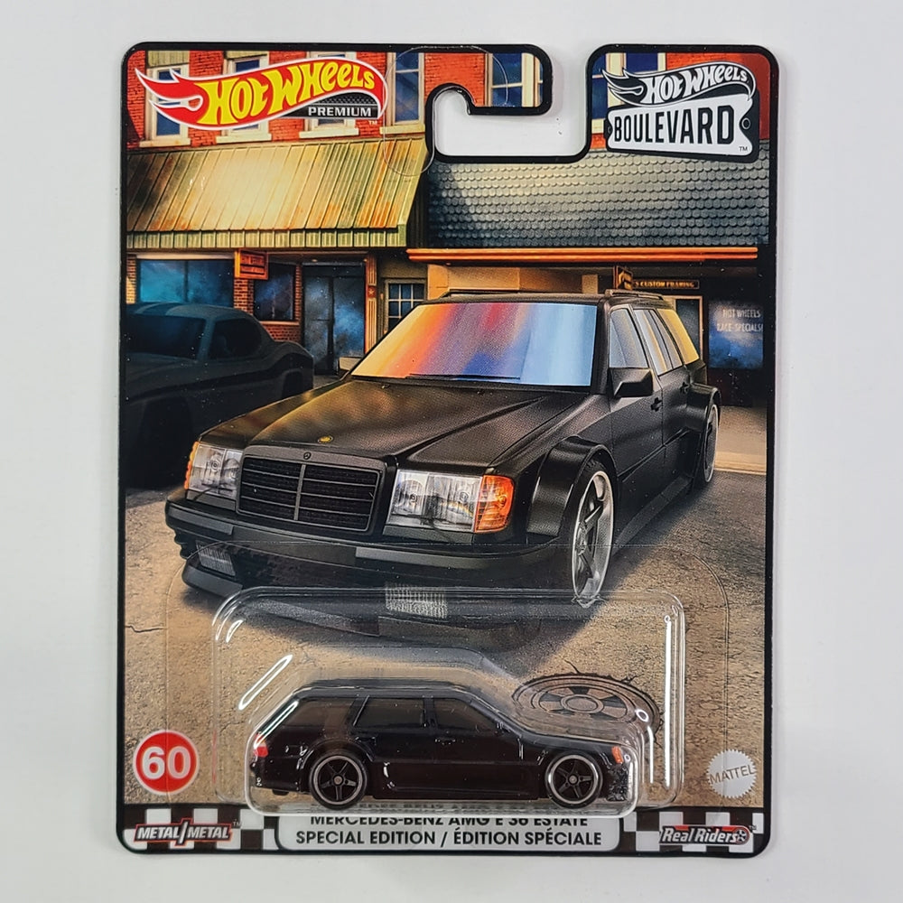 Hot Wheels Premium Real Riders - Mercedes-Benz AMG E 36 Estate Special Edition (Glossy Black)