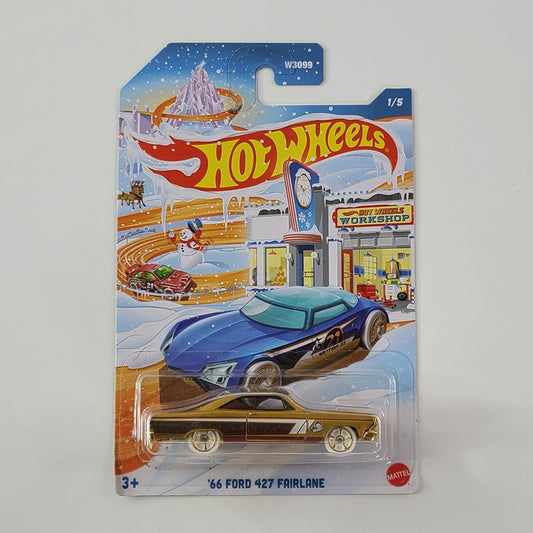 Hot Wheels - '66 Ford 427 Fairlane (Metalflake Gold) [HW Winter Series (2021) - 1/5]