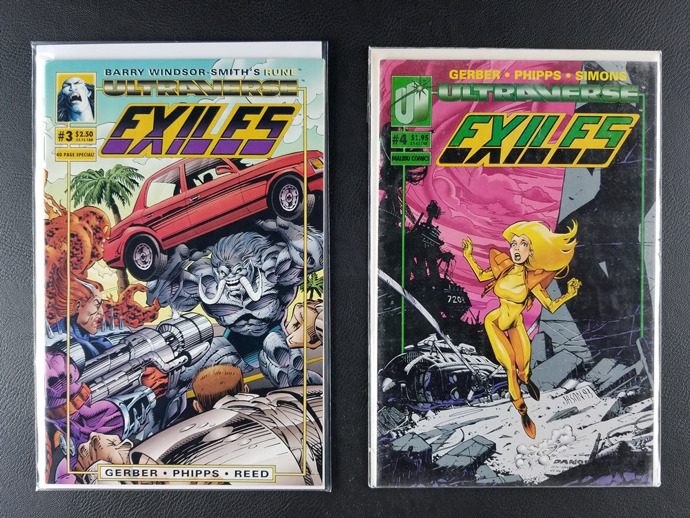 Exiles [1st Series] #1A, 2, 3, 4 Set (Malibu, 1993)