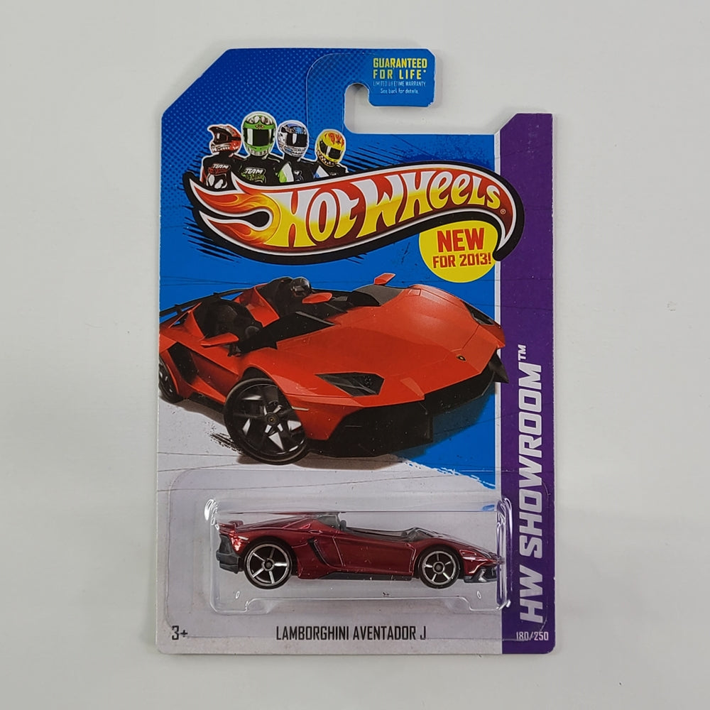 Hot Wheels - Lamborghini Aventador J (Metalflake Dark Red) [New for 2013]