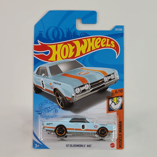 Hot Wheels - '67 Oldsmobile (Light Blue) [Muscle Mania Mini Collection (2021) - 6/10]